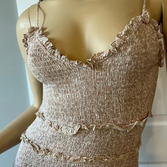 Olivaceous Blush Ruffle Mini Dress - Picture 3 of 8